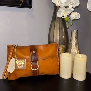 Genuine Leather Brown Clutch